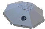 Campo Campo Retro Beach Umbrella Silver/Sky Diameter 1.90m with UV Protection and Air Vent Blue