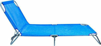 Sunpro Foldable Metallic Beach Sunbed Blue 185x55x24cm