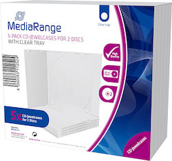 MediaRange CD Box for 2 Discs with Transparent ...