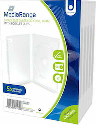 MediaRange DVD-Box für 1 Disk in Transparenter Farbe 5Stück