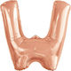 Balloon Foil Jumbo Letter W Rose Gold 86cm Pink Gold