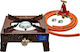 Liquid Gas Countertop Single Burner Brown