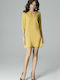 Lenitif Mini All Day Φόρεμα με Μανίκι 3/4 Κίτρινο