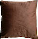 Viopros 230 Velvet Sofa Cushion Coffee Brown L60xH60cm