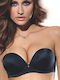 Lormar Super Μαύρο Strapless Σουτιέν Push Up με Μπανέλες