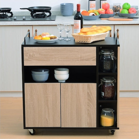 Boden Küchenschrank Schwarz 76.5x40x82cm