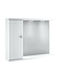 Drop 6KLR070WH Oglindă De Baie Rectangulară Din MDF Cu Dulap, Raft Și Soclu Pentru Lampă 70x54cm Albă