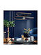 Atmosphera Alara Ceiling Light Black Grid with E27 Socket 69.5x17.5cm