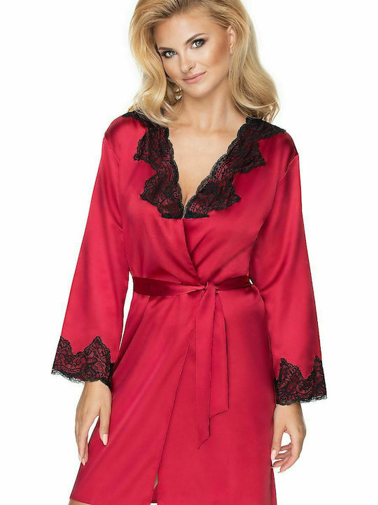 Irall Women's Satin Robe Red Juniper 139775