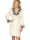 Irall Damen Satin Robe Beige Juniper 137837