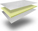 Ypnos Топ Матрак Fast Memory Foam Едноспален Мемори Пяна с Ластици За Фиксиране 90x190x4см