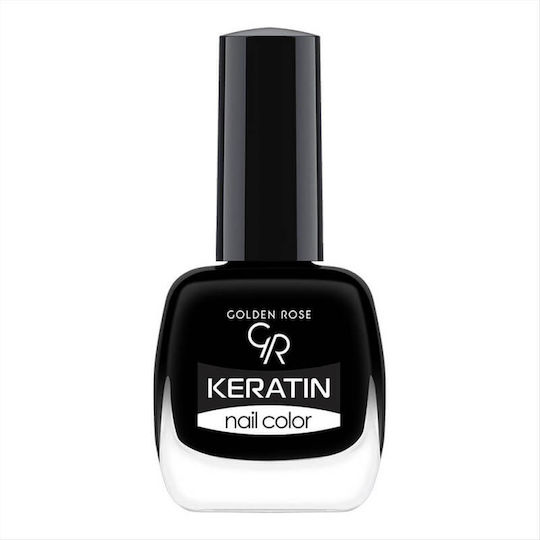 Golden Rose Keratin Glossy Nail Polish Black 79 10.5ml