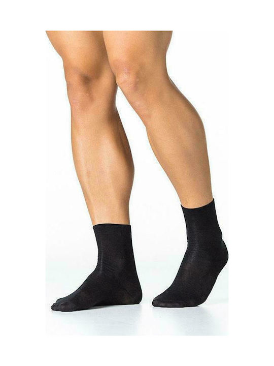 Inizio Men's Solid Color Socks Black