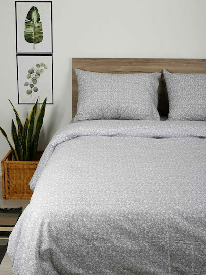 Sunshine Сет Чаршафи Двойни с Ластик 150x205+30см. Cotton Feelings 920 Сив 4бр