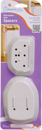 Dreambaby Safety Gate Accessories with Screws, βιδωτό, βιδωτο made of Plastic in White Color 2pcs
