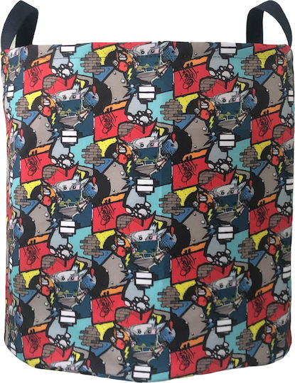Lyc Sac Cutie de Depozitare Jucării pentru Copii din Țesătură Toy Bin Multicolor 45x45x50cm 1buc