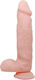Baile Super Dildo realist cu Testicule și Ventuză Flesh 20.8cm