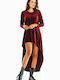 Awama Mini Dress Burgundy