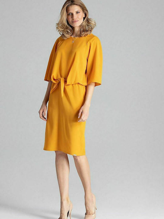 Figl M656 Midi Dress Yellow 129779