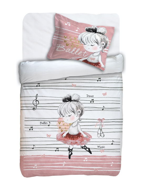 Anna Riska Ballet Baby Cotton Pillowcase White 30x40cm