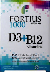 Geoplan Nutraceuticals Fortius Ultra D3 & B12 Vitamins Πολυβιταμίνη 1000iu 30 ταμπλέτες