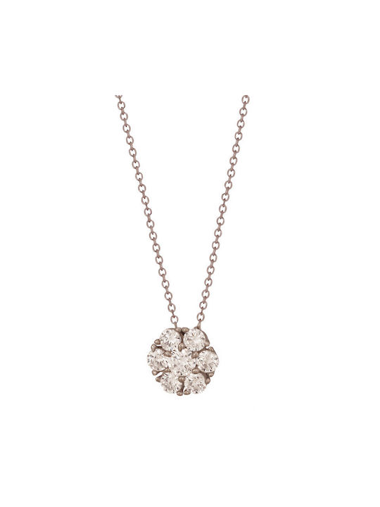 Women's 14k white gold necklace Rosetta