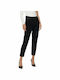 Only High Waist Women's Jean Trousers in Mom Fit Black