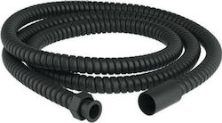 Orabella Metallic Shower Hose Black Matt Glam Industrial 150cm (1/2")