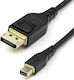 StarTech Cable DisplayPort male - mini DisplayPort female 1m Μαύρο (DP14MDPMM1MB)