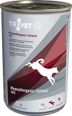 Trovet Hypoallergenic TPD Umedă pentru Câini Câine cu Curcan în Conservă 1 x 400gr.