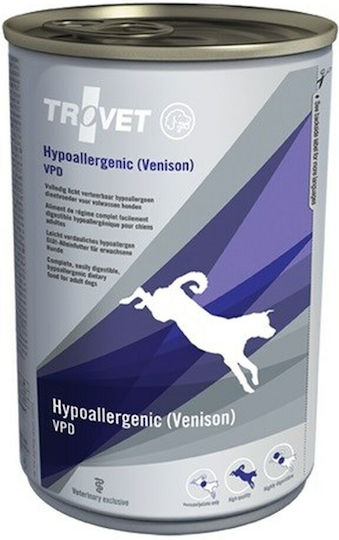 Trovet Hypoallergenic VPD Υγρή Τροφή Σκύλων σε Κονσέρβα Διαίτης με Ελάφι χωρίς Σιτηρά & Γλουτένη 400gr