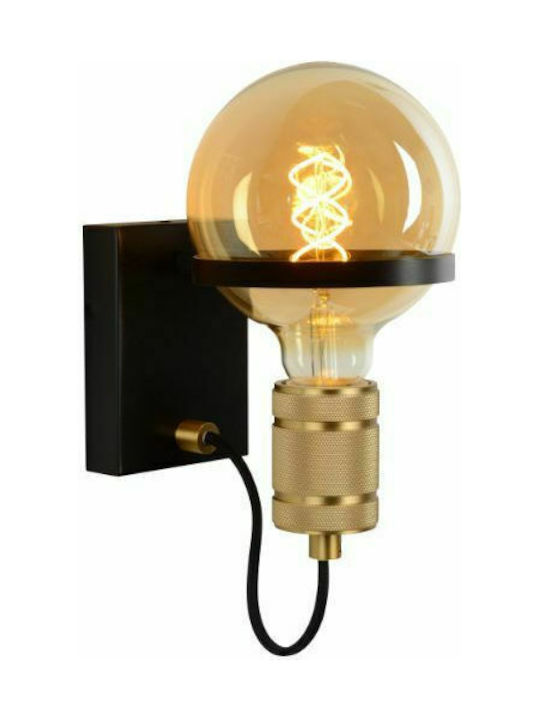 Lucide Lightning Ottelien Modern Lamp Wall with Socket E27 Black 17.7cm