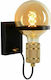 Lucide Lightning Ottelien Modern Lamp Wall with Socket E27 Black 17.7cm