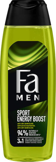 Fa Sport Energy Boost Bubble Bath Gel for Men's Toning 750ml