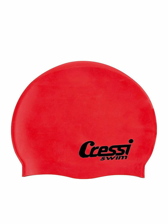 CressiSub Silicone Kids Swimming Cap Red