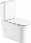 Pyramis Semeli Wall Mounted Porcelain Low Pressure Rectangular Toilet Flush Tank White