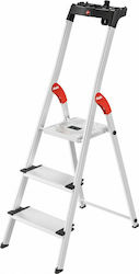 Hailo L80 Ladder Aluminum with 2+1 Steps