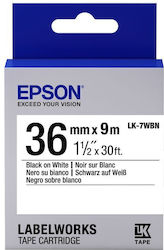 Epson LK-7WBN Ταινία Ετικετογράφου 9m x 36mm σε Λευκό Χρώμα