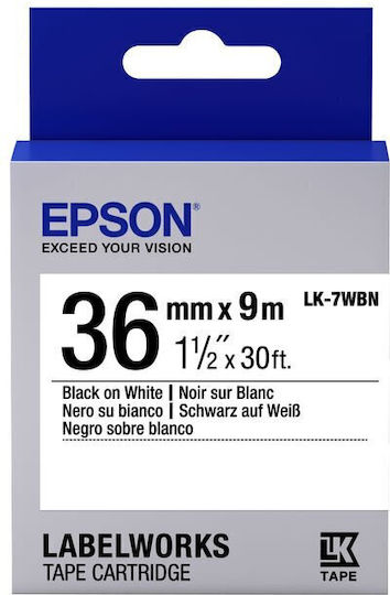 Epson LK-7WBN Ταινία Ετικετογράφου 9m x 36mm σε Λευκό Χρώμα