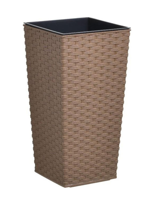 Click Pl Übertopf Kunststoff Beige 19x19x36εκ.