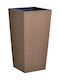 Click Pl Planter Plastic Beige 25x25x47cm.