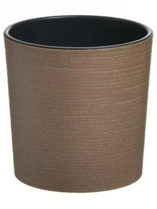 Click Planter Plastic Beige 19x19x20cm.