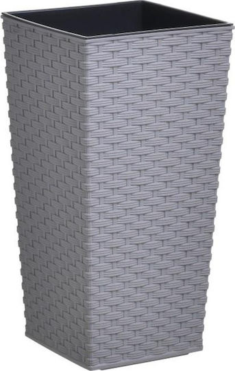Click PL Übertopf Kunststoff Gray 19x19x36εκ.