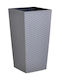 Click PL Planter Plastic Gray 25x25x47cm.