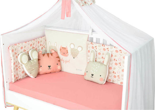 Bebe Stars Crib Decorative Pillows Bunny Pink 3pcs