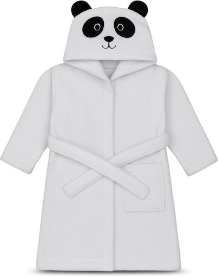 Beboulino Παιδικό Μπουρνούζι Panda White με Κουκούλα