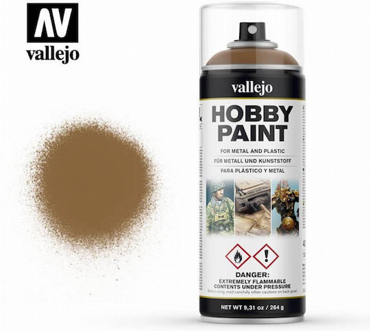 Acrylicos Vallejo Hobby Paint Χρώμα Μοντελισμού σε Spray Leather Brown 264g 400ml