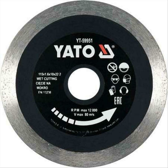 Yato Diamond Tile Blade Cutting Disc Construction Materials Hole Diameter 115mm 1pcs