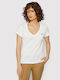Ralph Lauren Damen Sport T-Shirt mit V-Ausschnitt Weiß