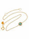 Gold 9k Turquoise Circle Bracelet